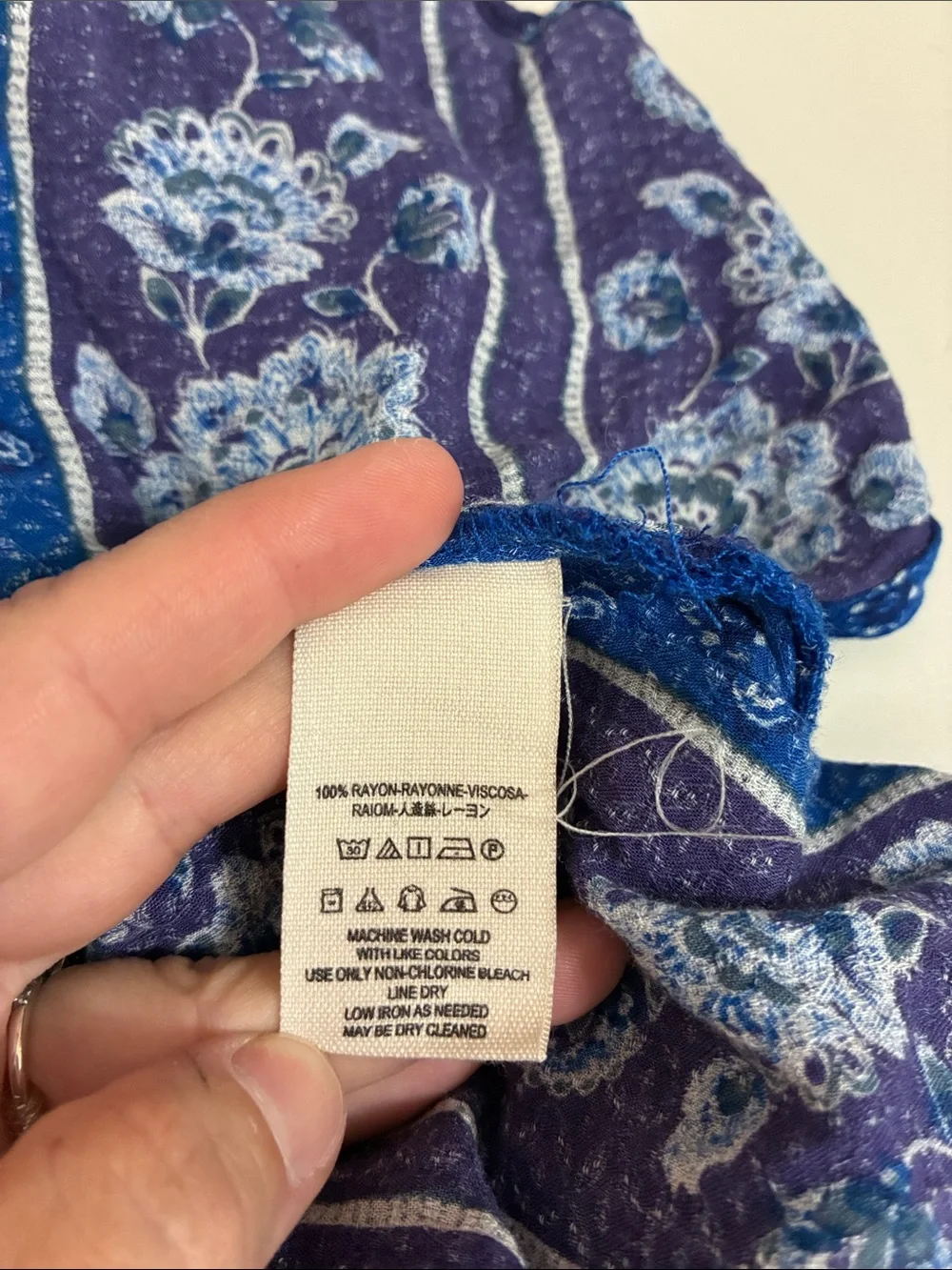 Free People Changing Times Tunic in Blue/Purple Paisley EUC Small